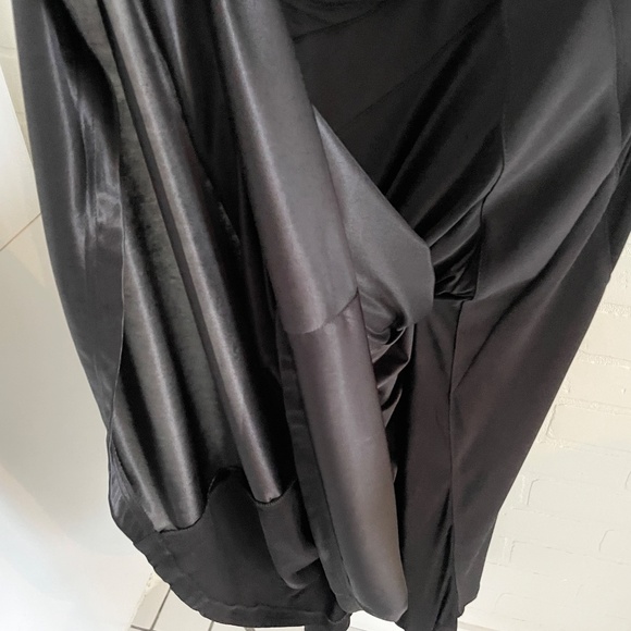 Joseph Tibkoff BLACK FULL LENGTH EVENING GOWN DRESS Formal  Whimsygoth Sz 14 - Picture 7 of 11